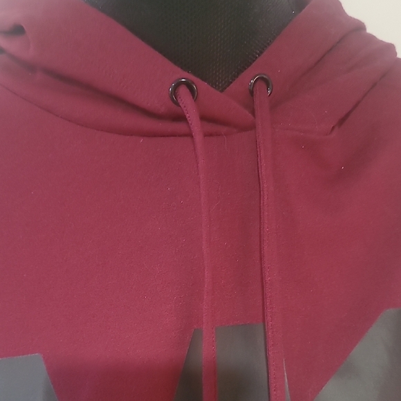 Michael Kors Burgundy Cropped Hoodie with Black Logo - Picture 3 of 5